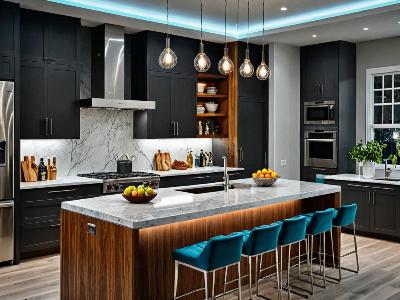 Kitchen island construction